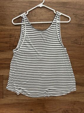 Billabong Black & White Striped Women's Tank
